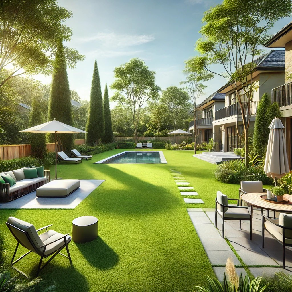 Spacious backyard
